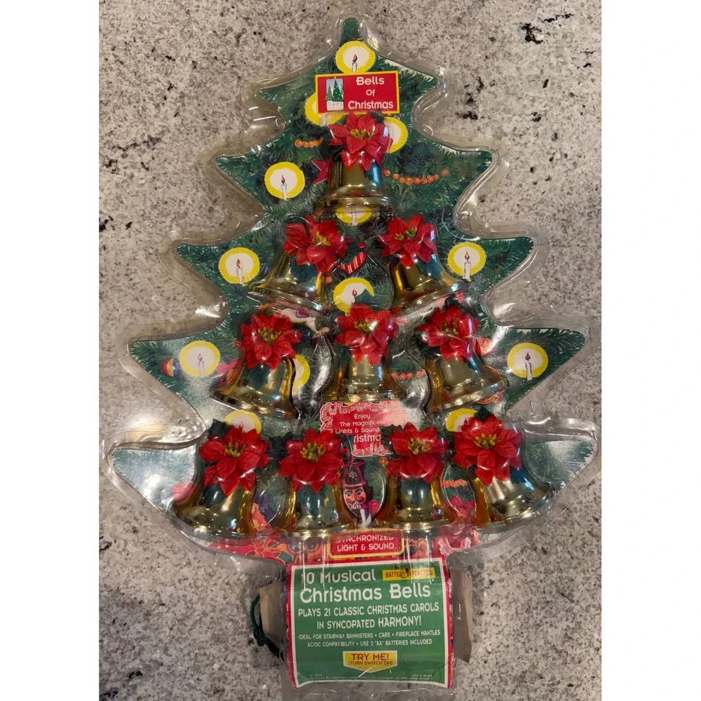 Vintage Midwestern Home Products Musical Christmas Bells 21 Carols Light & Sound